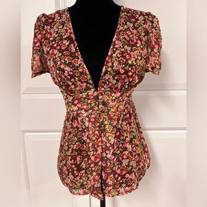 Twentyone Floral Button Down Blouse